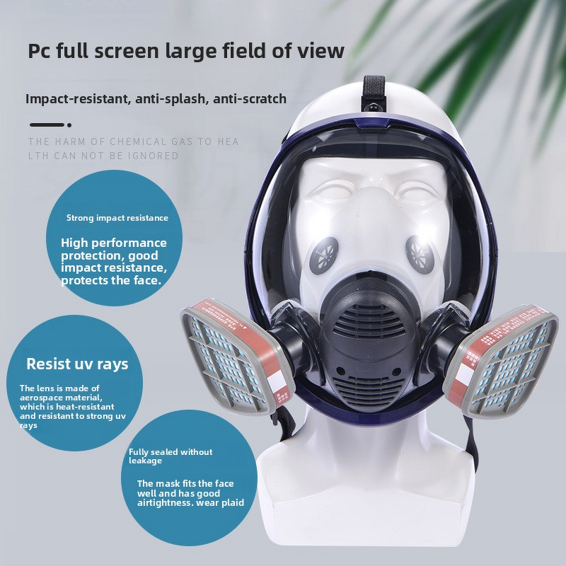 Protective Respirator Mask Manufacturer - Silicone Full Face Ball Design for Spray