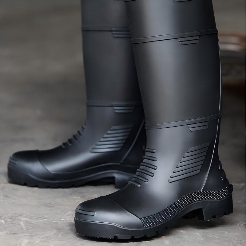 High-Top Rain Boots Factory - Men's Summer Steel-Toe Anti-Smash Stab-Proof