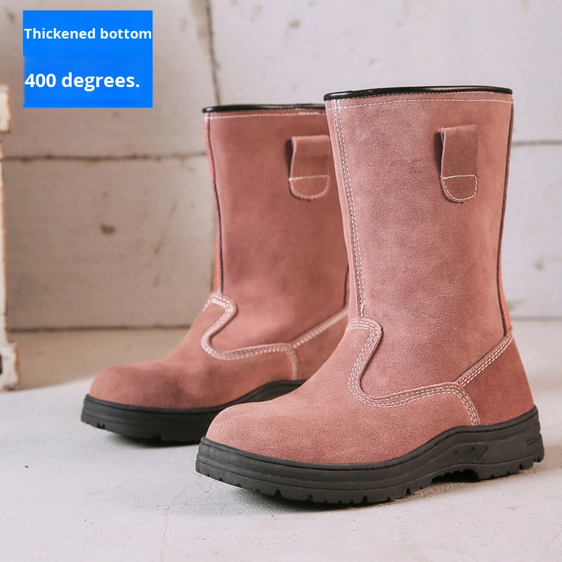 Labor Protection Boots Factory - Men's High-Top Anti-Scalding Mid-Calf Steel-Toe