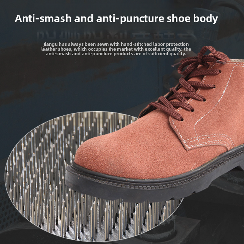 Labor Protection Boots Factory - Men's High-Top Anti-Scalding Mid-Calf Steel-Toe