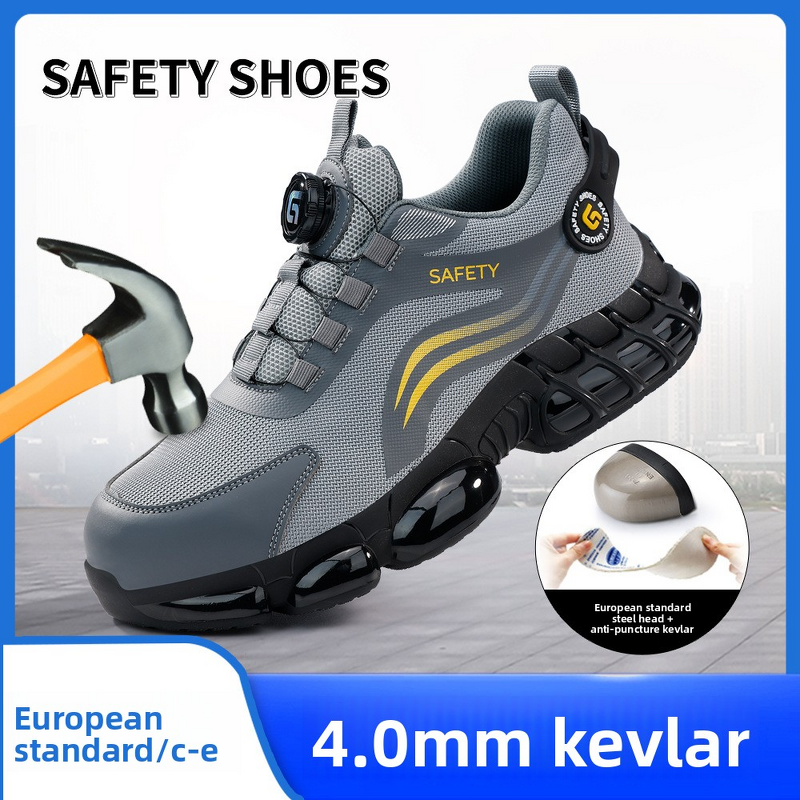 Work Shoes Manufacturer - Men's Anti-Smash Anti-Stab 4.0 Kevlar Safety Shoes