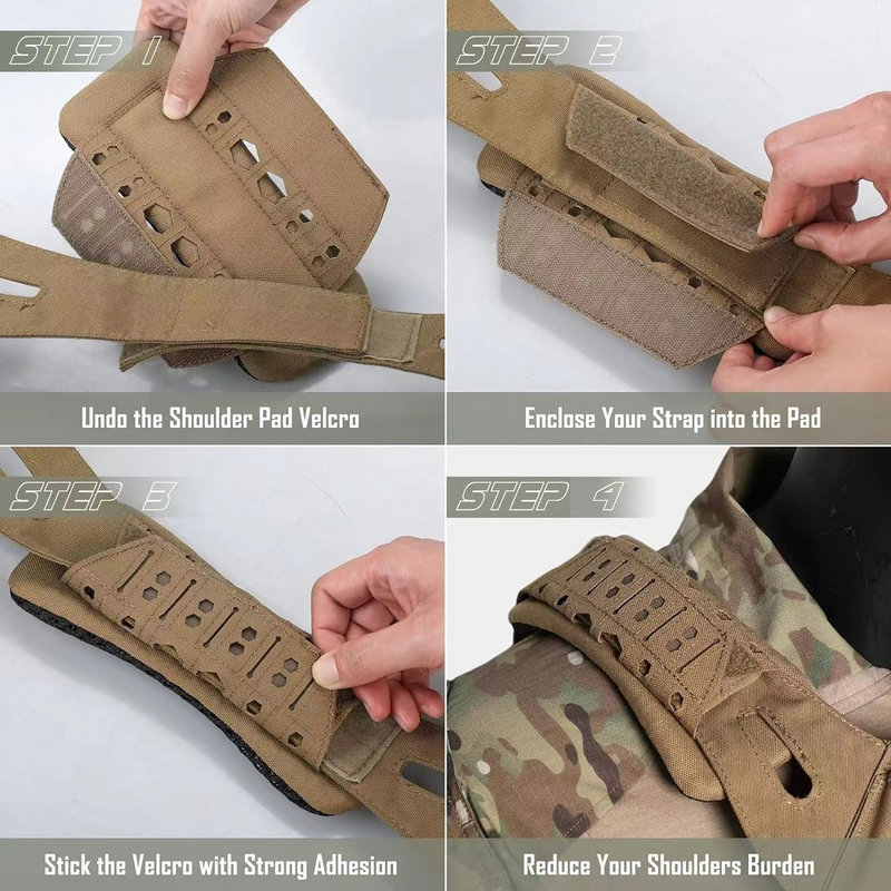 Shoulder Pads Factory - Thickened Breathable Anti-Slip Laser Cut Tactical