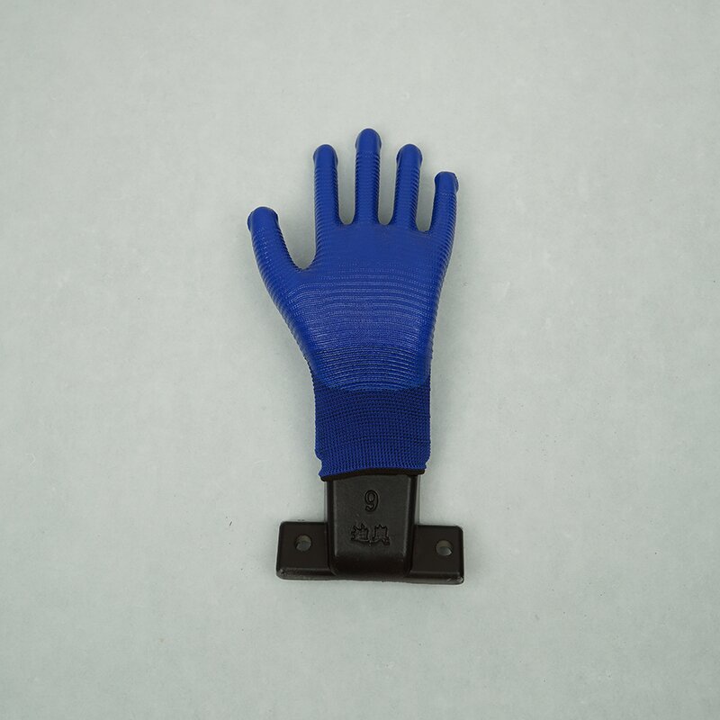 Anti-Static Gloves Factory - 13-needle Craft Blue Yarn Nitrile Striped Full Finger