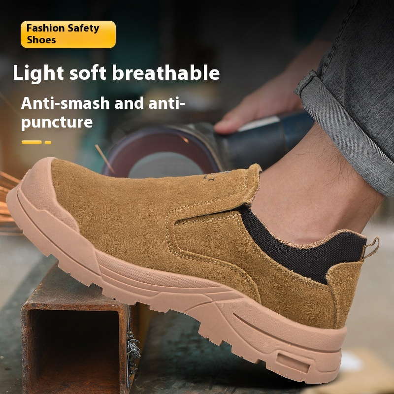 Welding Shoes Manufacturer - 2025 New Men's Mesh Upper Odor-Resistant Slip-On