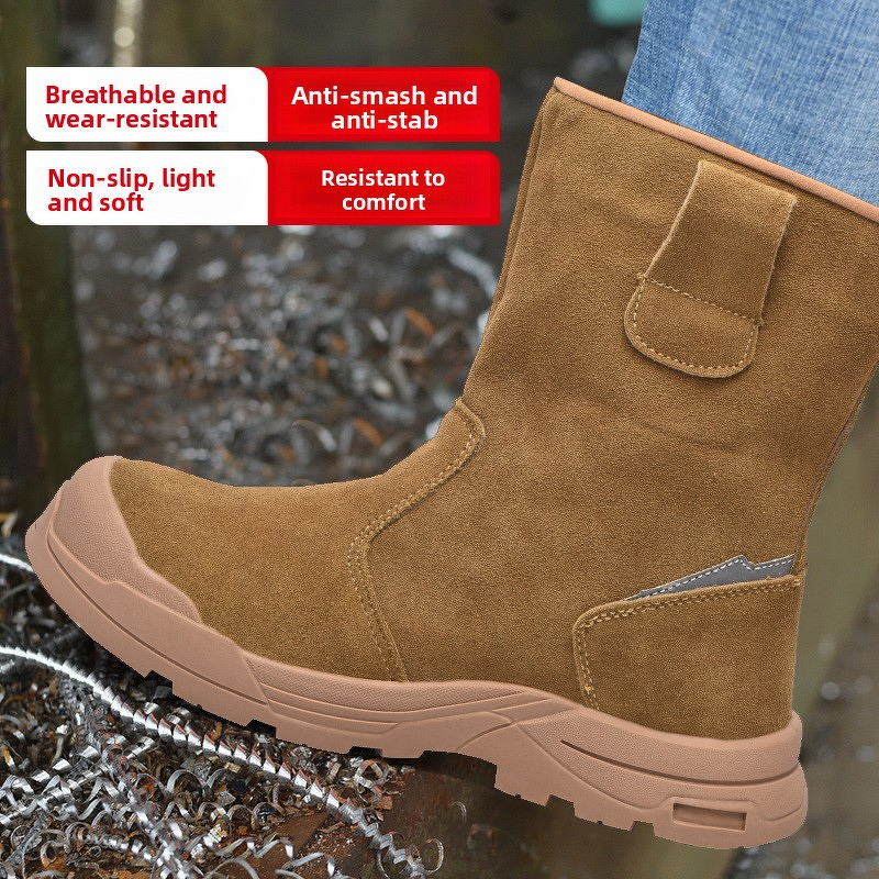 Welding Shoes Manufacturer - 2025 Cowhide Suede Anti-Smash Anti-Puncture