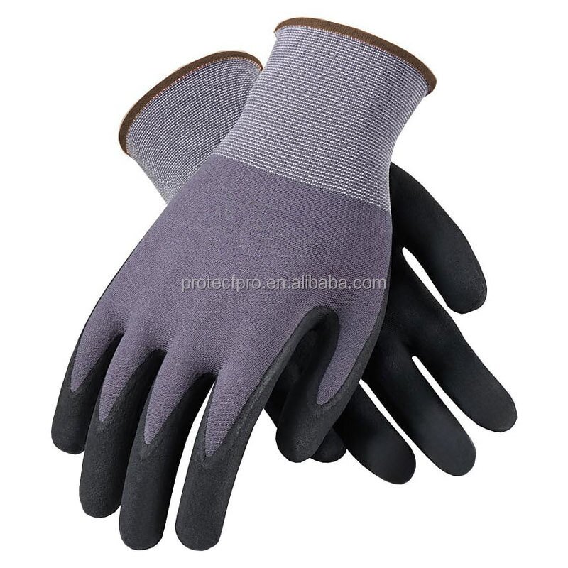 Outdoor Safety Gloves Manufacturer - Durable Nylon Spandex Nitrile Sandy Coated for Labor