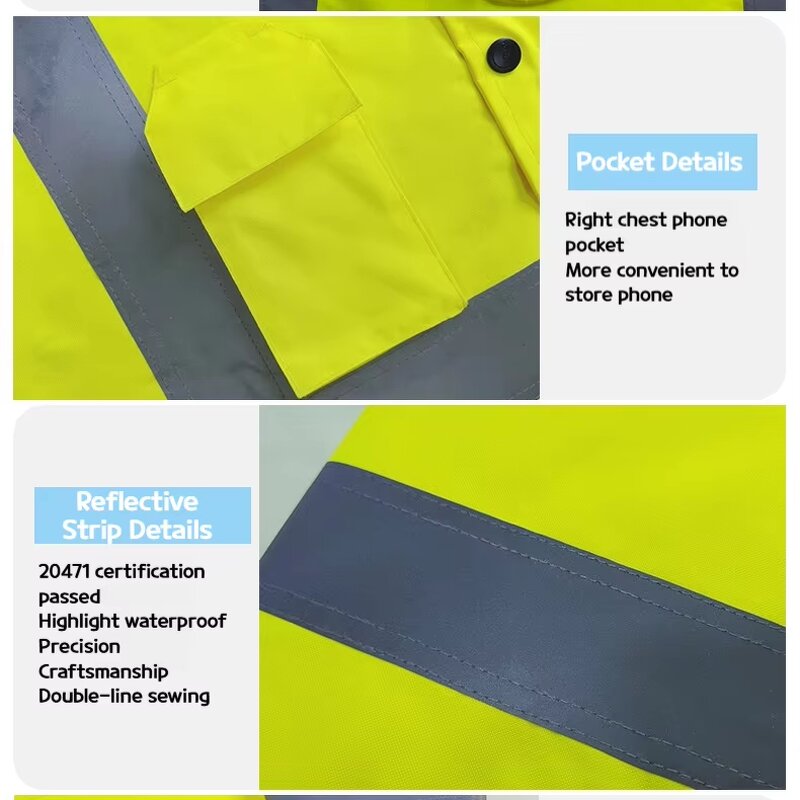 Reflective Jackets Manufacturer - Oxford Winter Waterproof Windproof Breathable for Traffic Duty