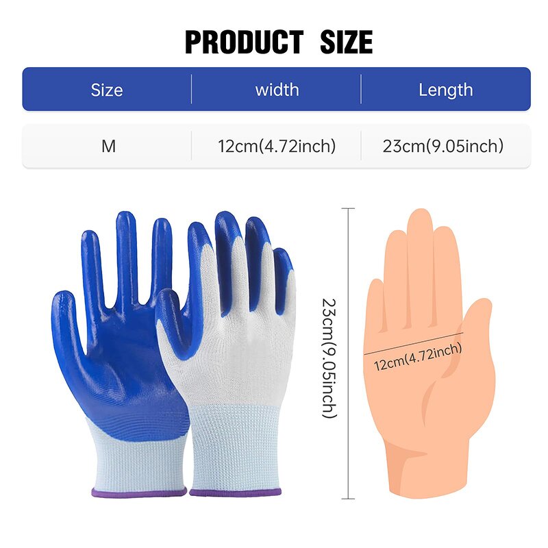 Work Gloves Manufacturer - Wholesale Anti Slip Nylon Nitrile Smooth Coated Breathable