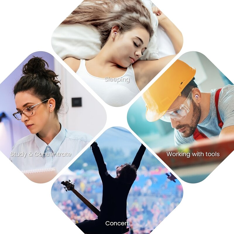 Reusable Earplugs Manufacturer - CE Certificated Upgraded with 3 Sizes Replacement Tips