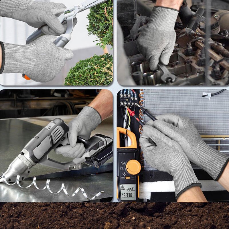 Cut Resistant Gloves Manufacturer - Custom Wholesale With HPPE PU Coated for Construction
