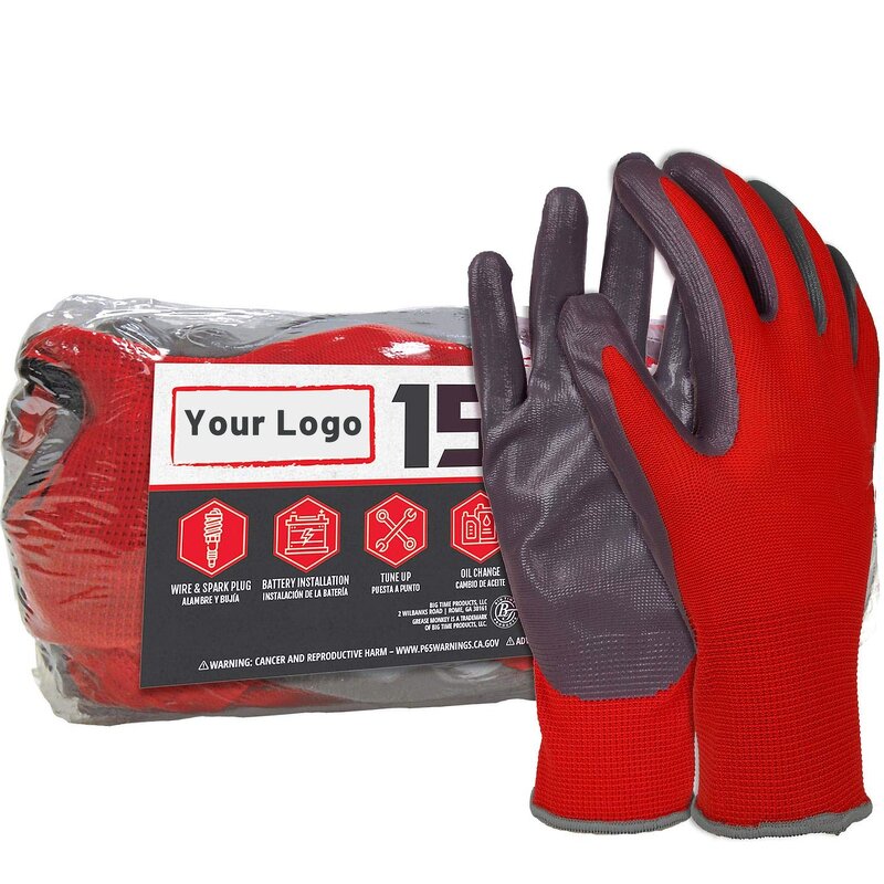 Garden Gloves Manufacturer - Customized Construction Nitrile Coated Custom Printed