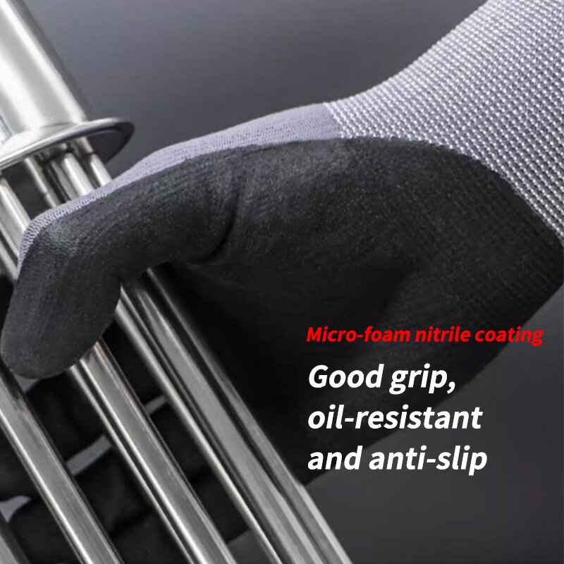 Safety Work Gloves Manufacturer - Durable Nylon Spandex Nitrile Foam Coated Anti-Slip