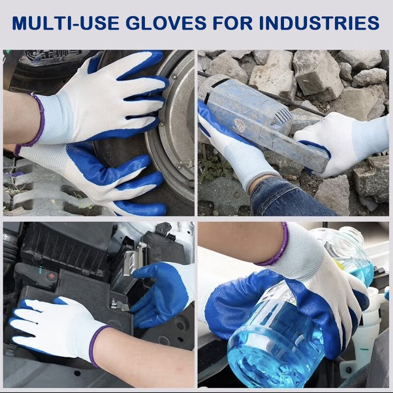 Work Gloves Manufacturer - Wholesale Anti Slip Nylon Nitrile Smooth Coated Breathable