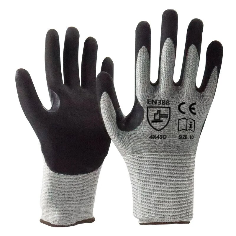 Cut-Resistant Gloves Manufacturer - Wholesale Custom Level 5 Nitrile Tiger Mouth Floral Design