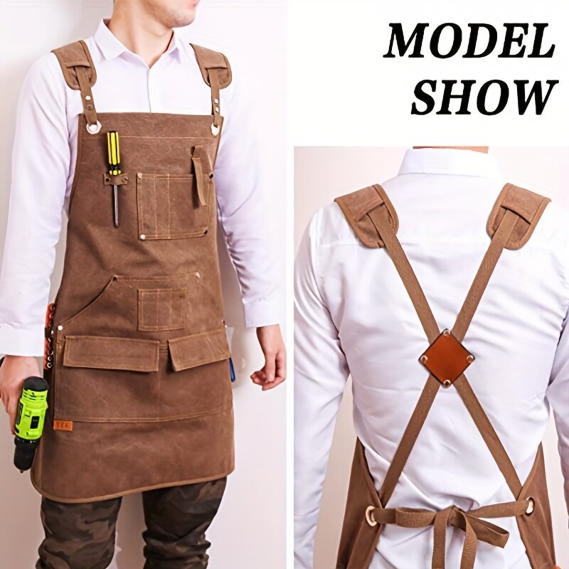 Work Apron Manufacturer - Garden Canvas Waterproof Tool Apron Custom Logo Durable Use