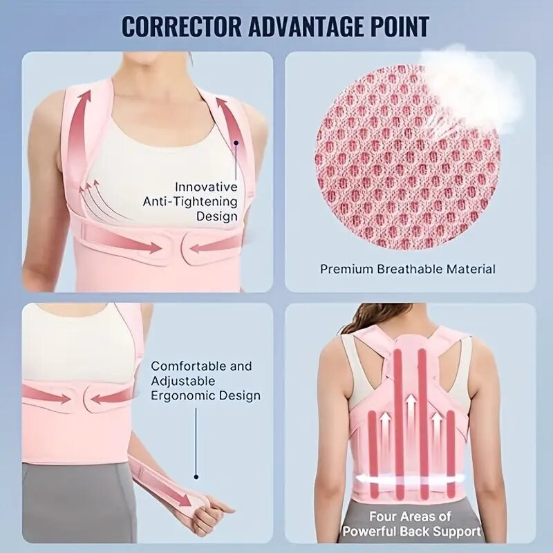 Posture Corrector Manufacturer - Adjustable Invisible Pressurized Strap Unisex Ergonomic Magnetic