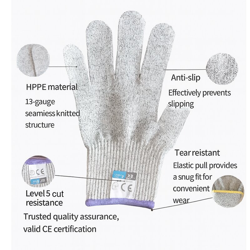 Industrial Cut Resistant Gloves Manufacturer - Custom Wholesale With Advanced HPPE for Construction