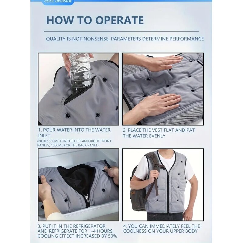 Cooling Vest Manufacturer - New Style Water Evaporation Physical Outdoor Construction