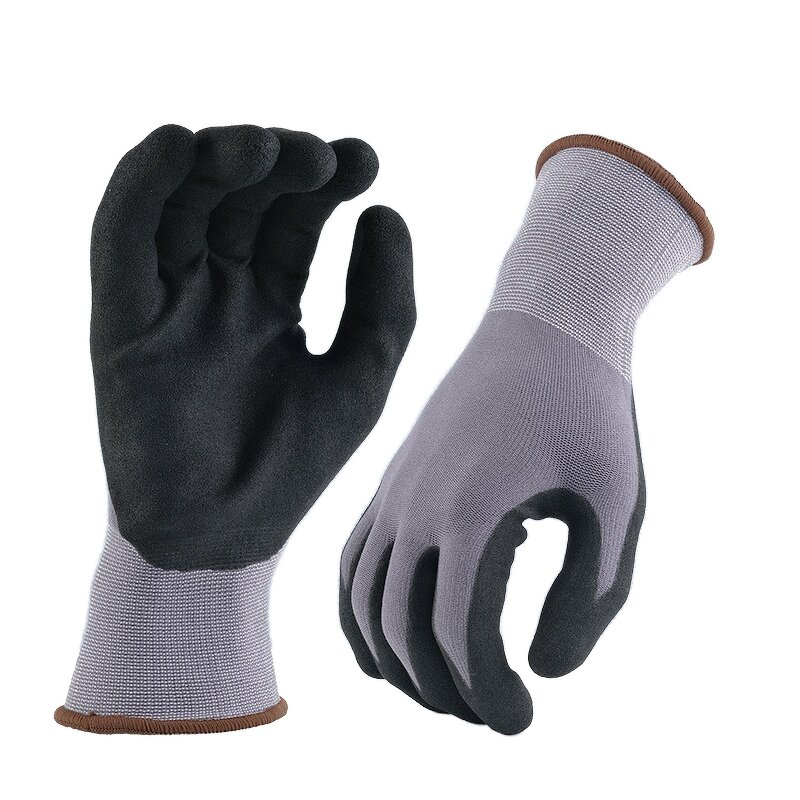Nitrile Coated Gloves Manufacturer - High Quality Nylon Spandex Sandy EN388 CE Certified
