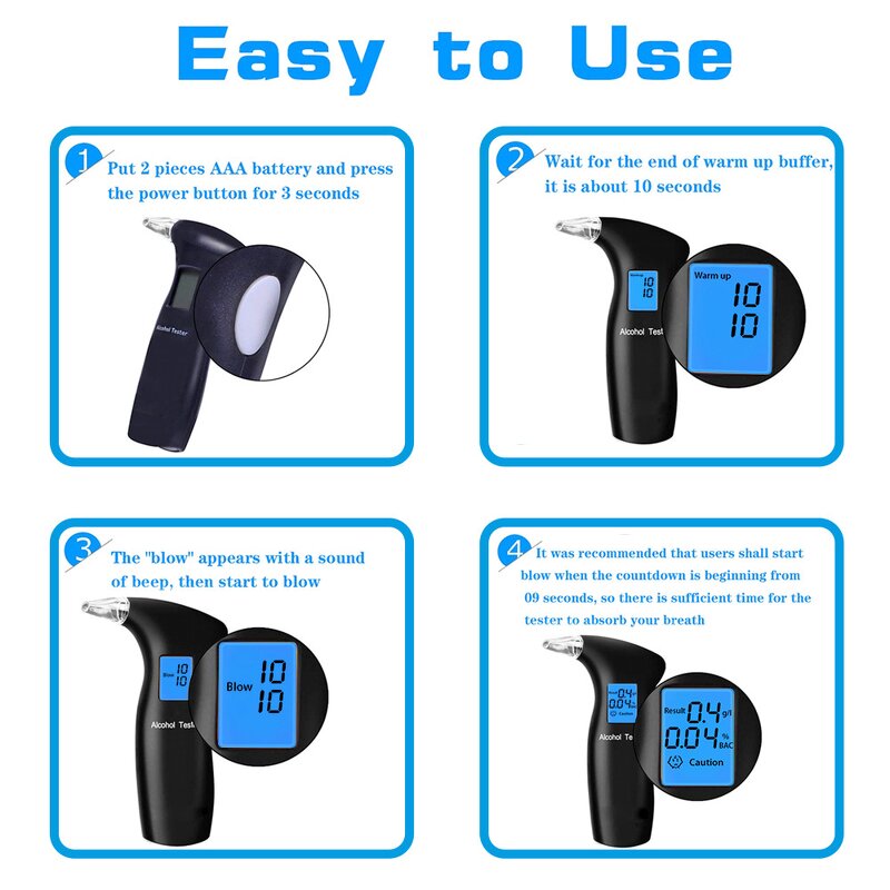 Alcohol Tester Manufacturer - Wholesale Customized Blowing Type Breath Detector for Car