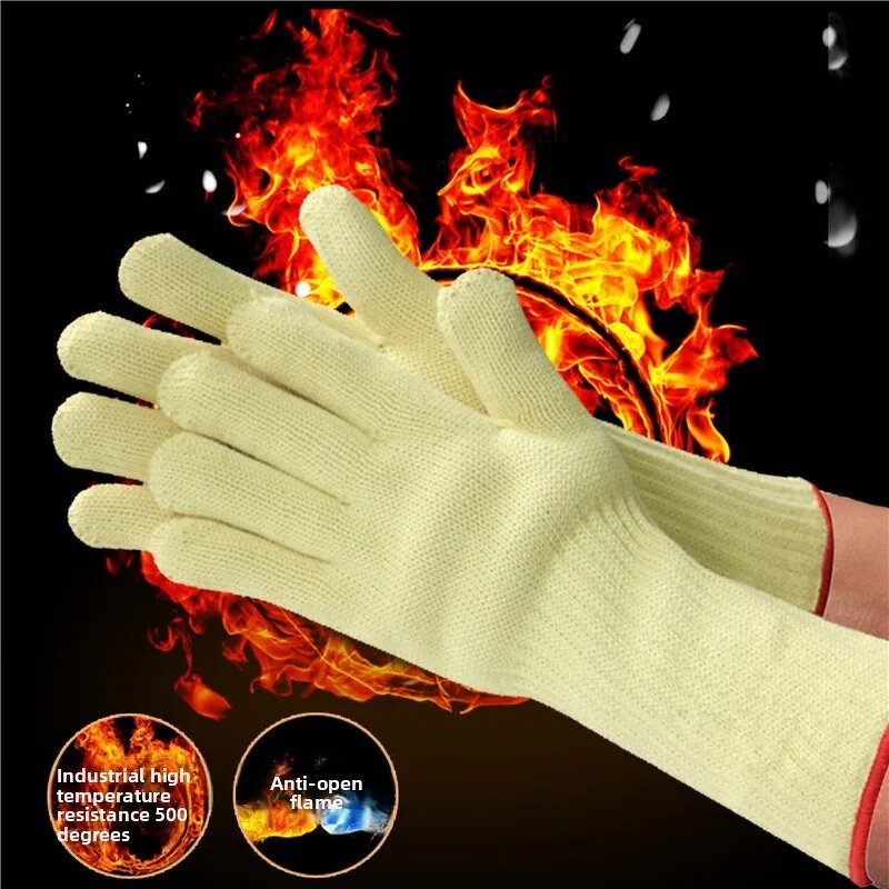 Barbecue Gloves Manufacturer - High-Temperature 500 Degree Aramid Flame Retardant Anti-Slip Insulated