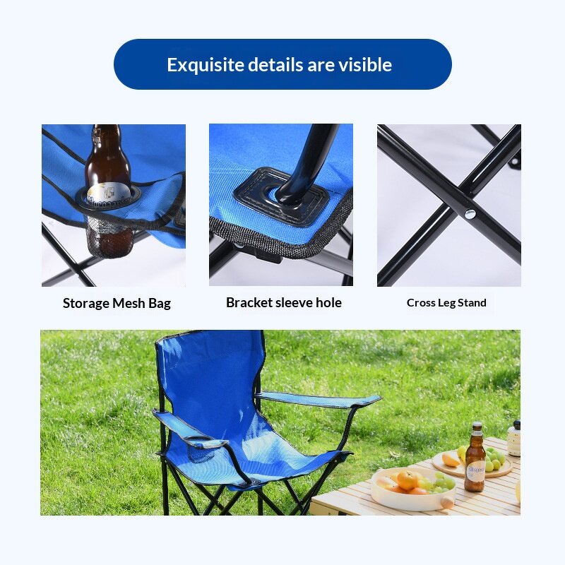 Camp Chair Manufacturer - Oxford Fabric Outdoor Chair for Fishing Garden Sitting Recliner