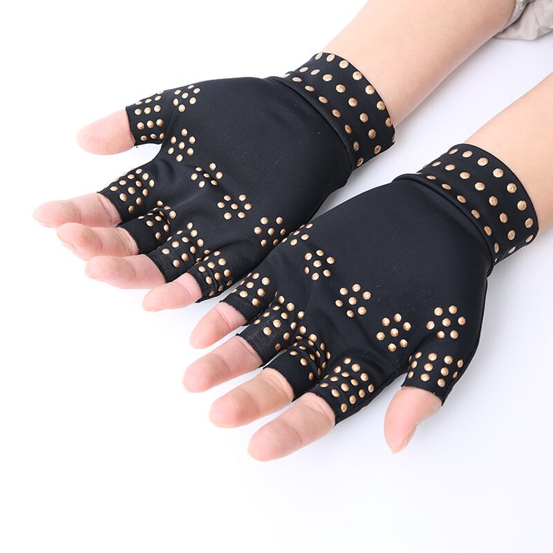 Compression Gloves Manufacturer - Half Finger Care Non-slip Rehabilitation Magnetic Therapy Arthritis