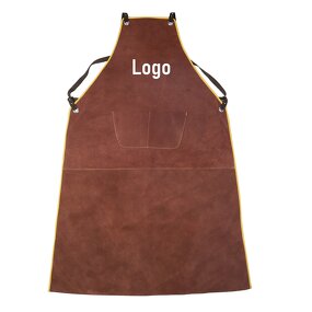 Welding Apron Manufacturer - Customized Logo Cow Leather Anti-scald Flame Resistant 45x31"