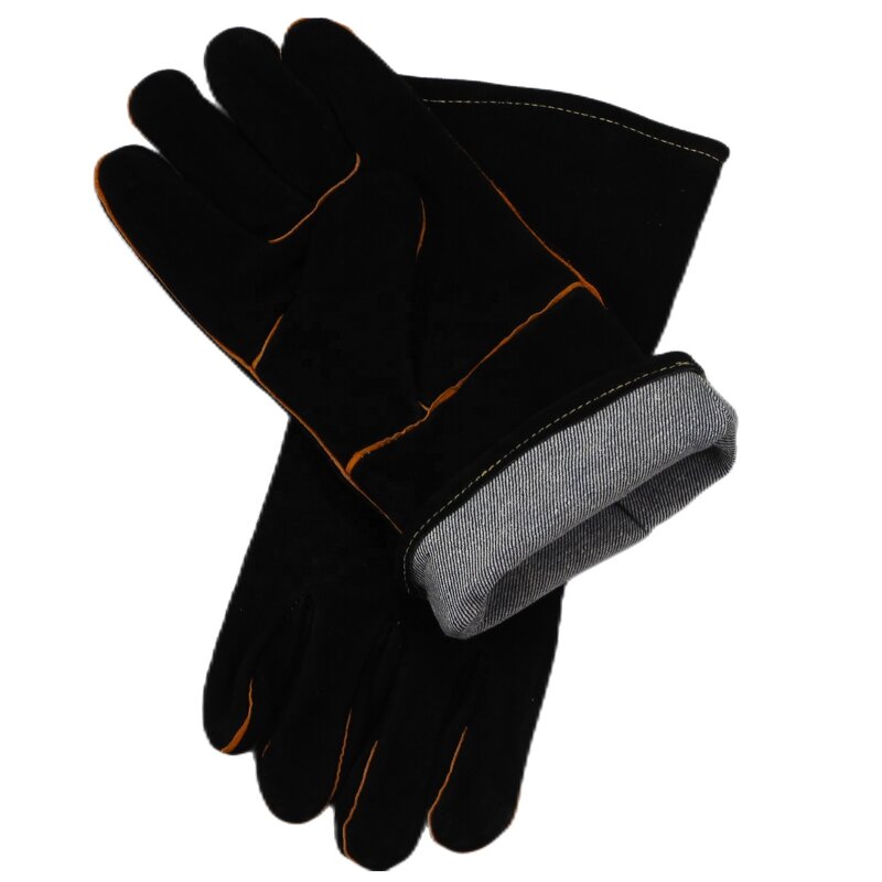 Welding Gloves Manufacturer - Wholesale Leather Black Cowhide Split Leather High Quality