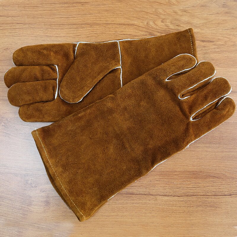 Welding Gloves Manufacturer - Wholesale Retro Brown Leather Tig Mig Cowhide Split Leather