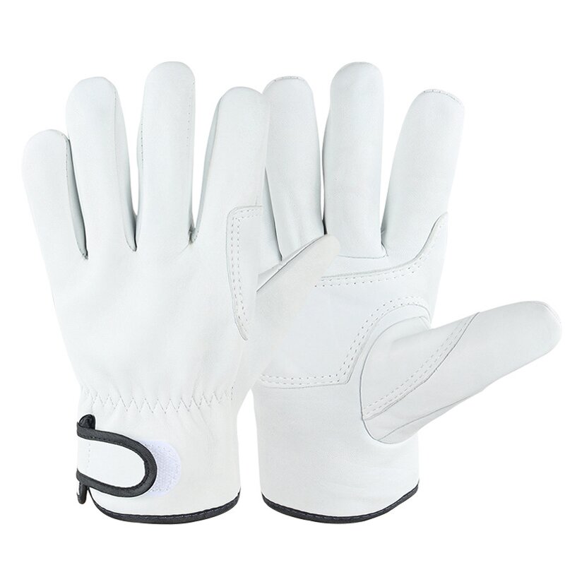 Leather Work Gloves Manufacturer - Industrial Double Palm Soft Cotton Liner Driving Wholesale