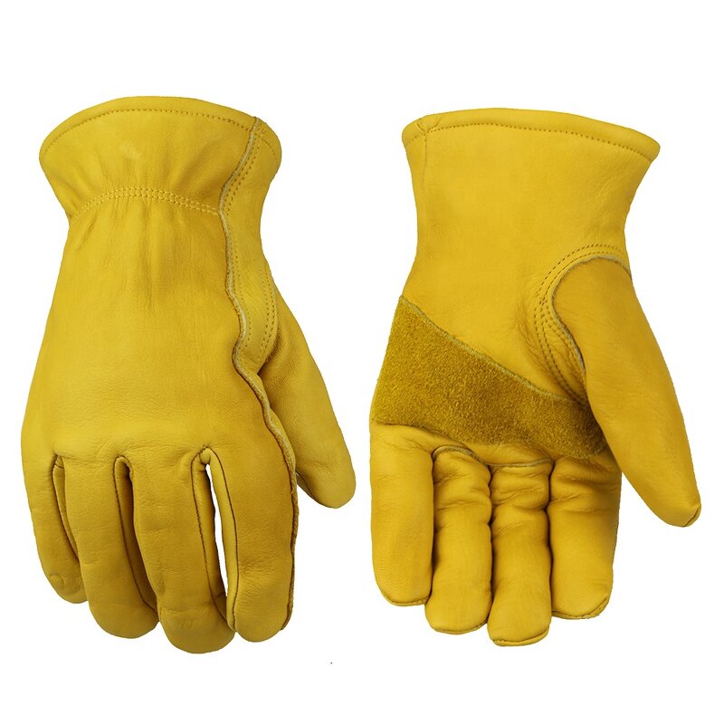 Winter Work Gloves Manufacturer - Men's Leather Insulated with Fleece Lining for Cold Weather