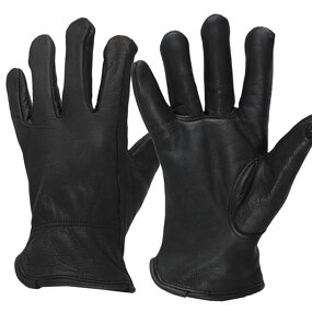 Leather Work Gloves Manufacturer - Wholesale Black Grain Cowhide Working Glove