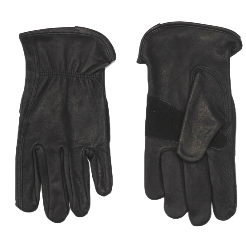 Leather Safety Gloves Manufacturer - Wholesale Black Cowhide for Camping Riding Driving