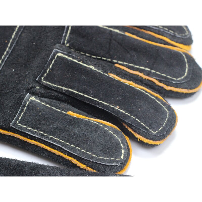 Welding Gloves Manufacturer - Custom Logo Fire Resistant Black Cow Split Leather Tig
