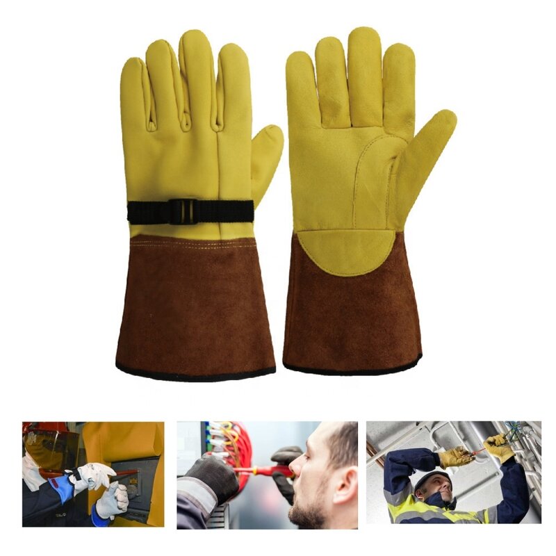 Electrical Protector Gloves Manufacturer - Leather Lineman for Use with Rubber Insulated