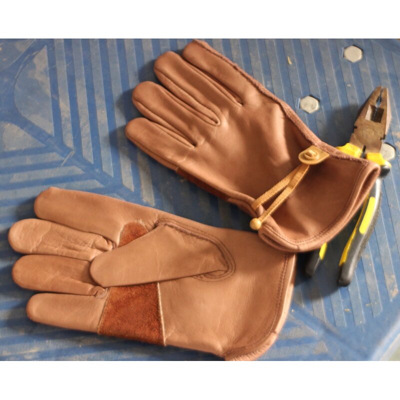 Leather Work Gloves Manufacturer - Wholesale Bulk Brown Grain Cowhide Working Glove