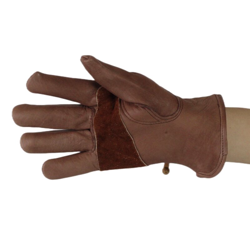 Leather Work Gloves Manufacturer - Wholesale Bulk Brown Grain Cowhide Working Glove