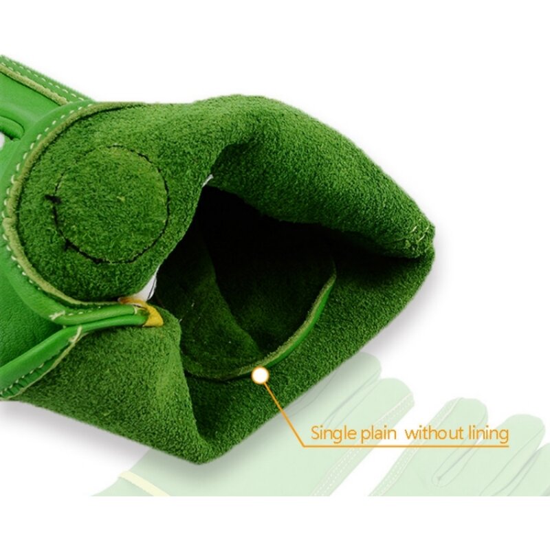 Leather Gardening Gloves Manufacturer - Green Cowhide Labor Protection Outdoor Construction