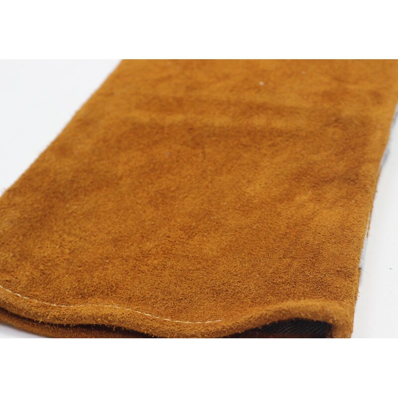 Welding Gloves Manufacturer - Brown Cow Split Leather Double Palm Heat Resistant Safety