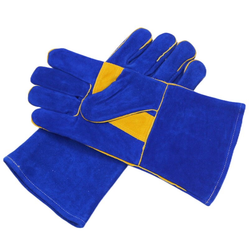 Welding Gloves Manufacturer - Custom Logo Fire Resistant Leather Stick Welder Work Gloves