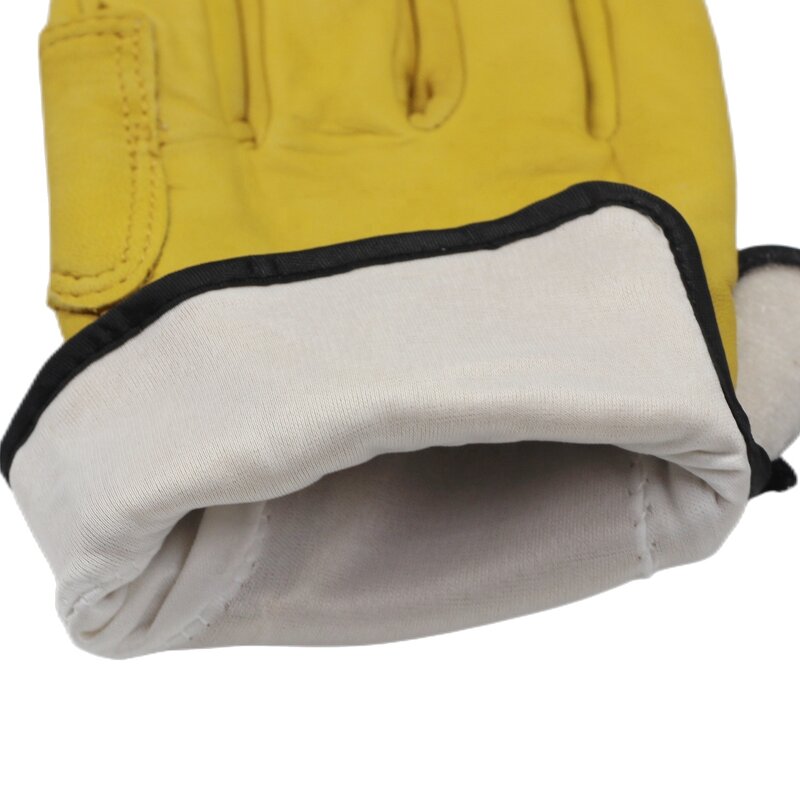Leather Work Gloves Manufacturer - Industrial Double Palm Soft Cotton Liner Driving Wholesale