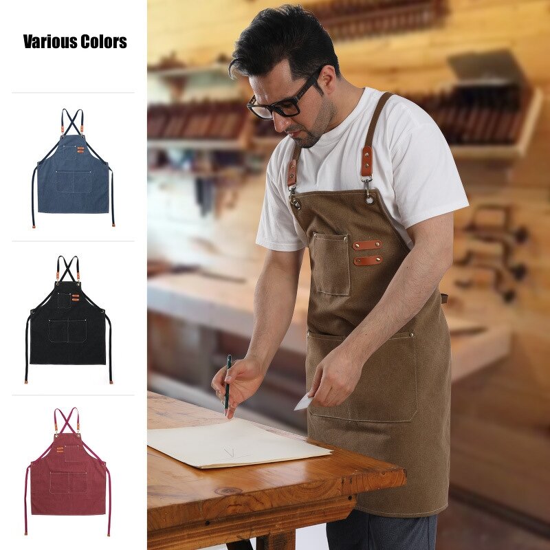 Canvas Work Aprons Manufacturer - Custom BBQ Kitchen Cooking Heavy Duty Woodworking Gardening