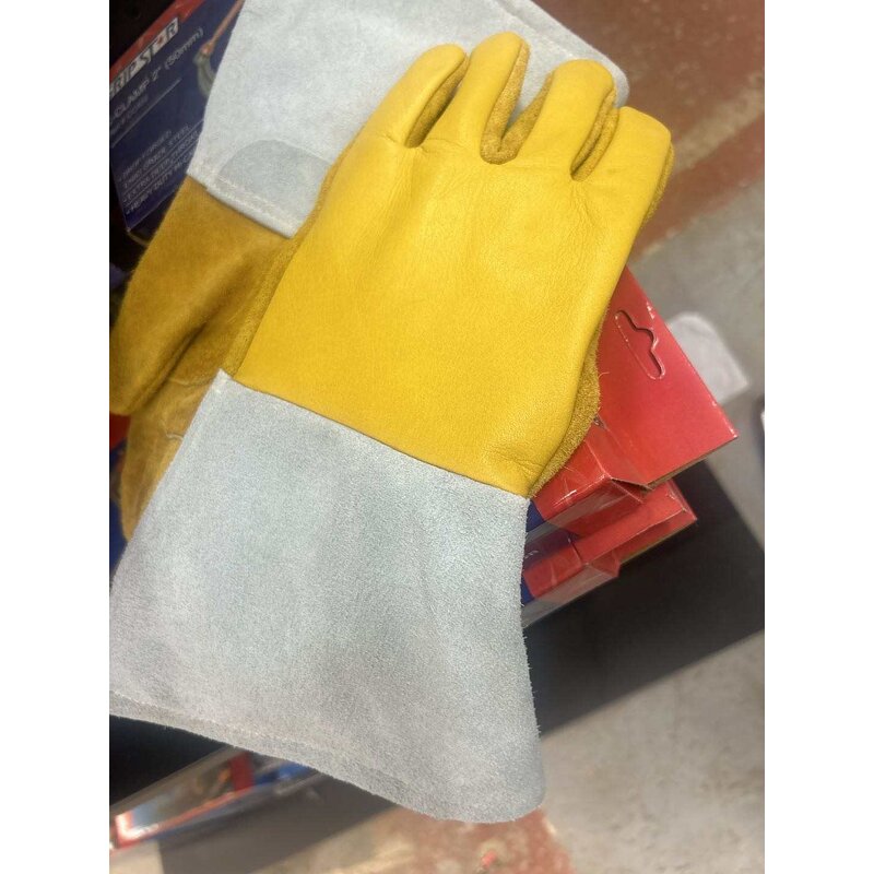Welding Gloves Manufacturer - Customized Logo/Color Premium Leather Stick Mig 14" Length