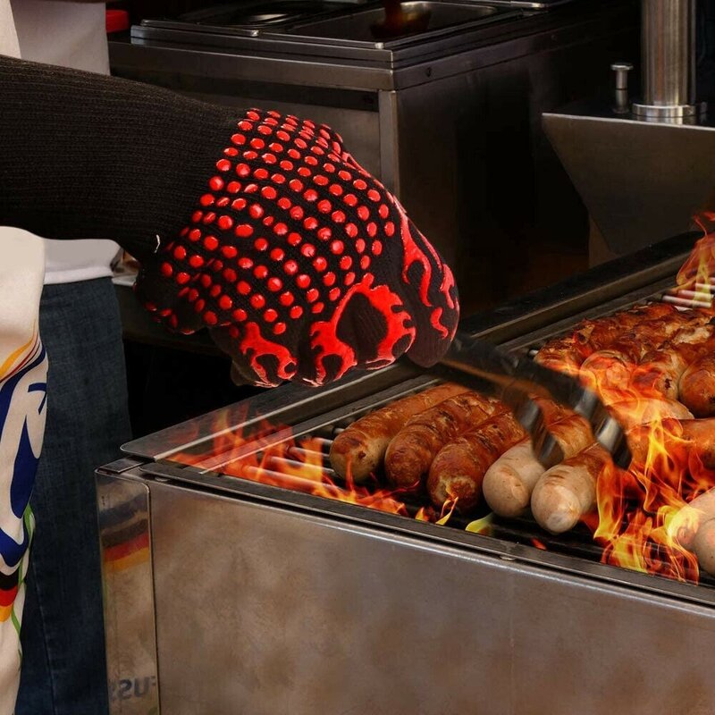 Oven Mitts Manufacturer - Customized Logo for Grill Extreme Heat Resistance 800 Degrees