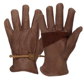 Leather Work Gloves Manufacturer - Wholesale Bulk Brown Grain Cowhide Working Glove
