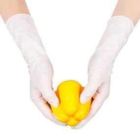 Nitrile Gloves Manufacturer - 12 Inch Long Cuff XL Nitrile Vinyl Blend Color