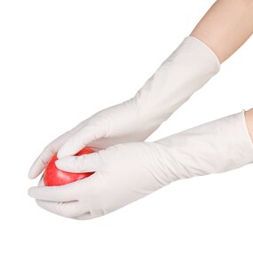 Synthetic Gloves Manufacturer - White Thickened Hotel Catering Protective Beauty