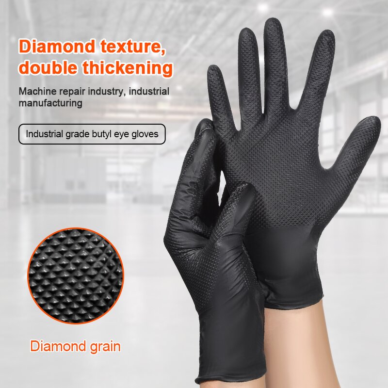 Vinyl Gloves Factory - Diamond Texture Nitrile Vinyl Blend Intco Vinyl