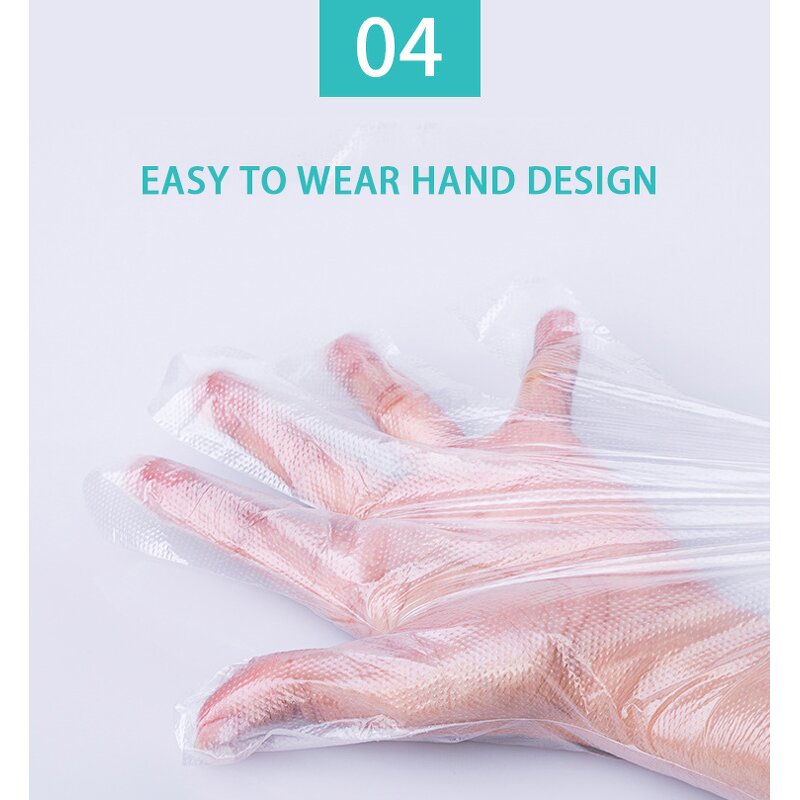 PE Gloves Manufacturer - Plastic HDPE Disposable Food Handling Box Transparent